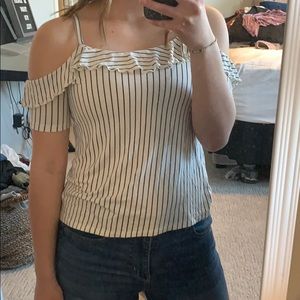 American Eagle off the shoulder striped tank